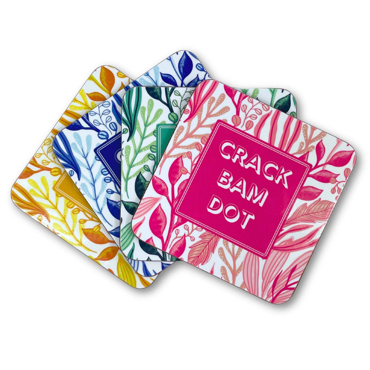 Mahjong Coasters, 4 Set. Colorful, Unique Mahjongg Gift for
