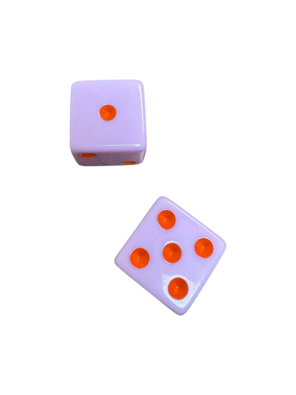 Dice (set of 2): Red with Light Pink