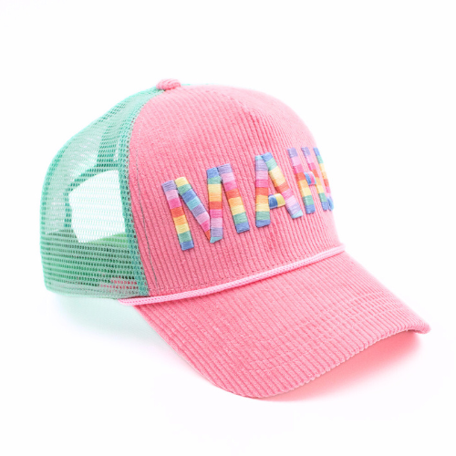 MAHJONG HAT | Corduroy Trucker | MAHJ: Green