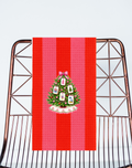 Mahjong Christmas gift towel tile tree stripe microfiber
