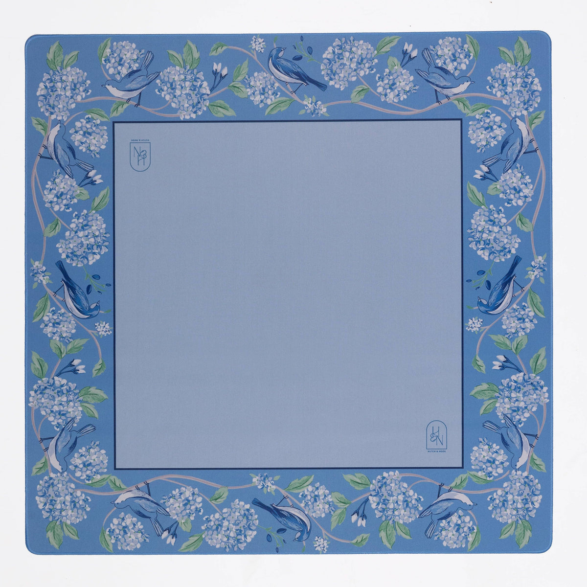 Mahjong Mat - Blue & White Bird - Hutch and Nook