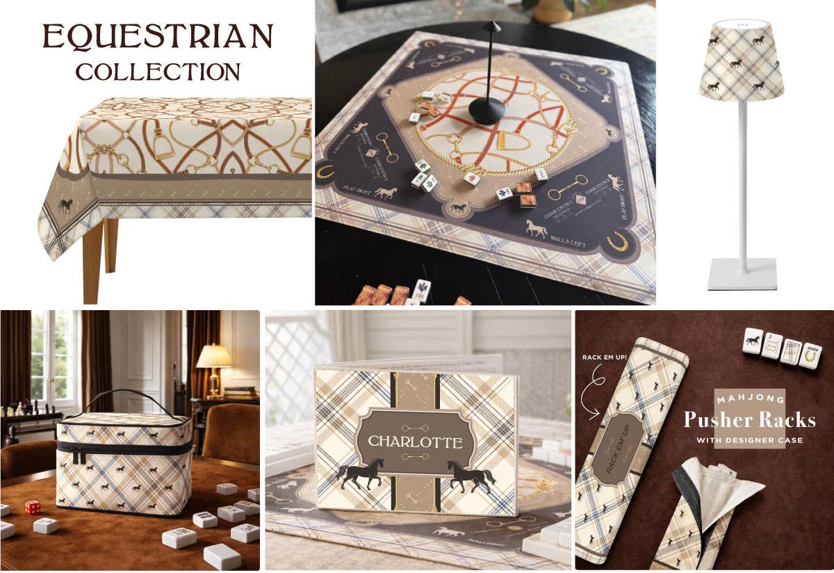 NEOPRENE Saddles & Silk Mahjong Mat | Equestrian