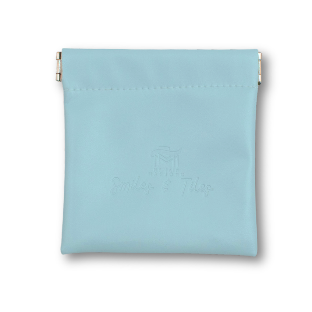 Coin, Dice, Extra Mahjong Tile Pouch  |  4x4" Bag  : Purple