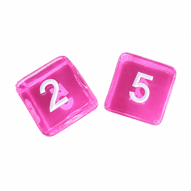 Colorful Jelly Translucent Mahjong Dice Gift Ready : Electric Lime