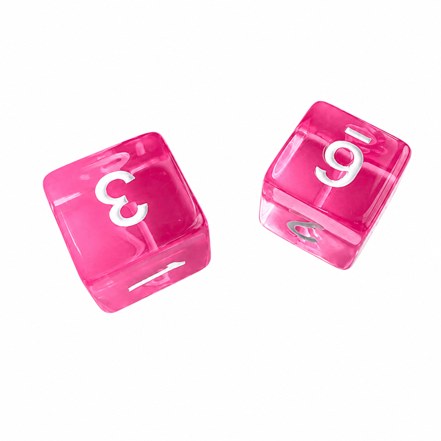 Colorful Jelly Translucent Mahjong Dice Gift Ready : Electric Lime