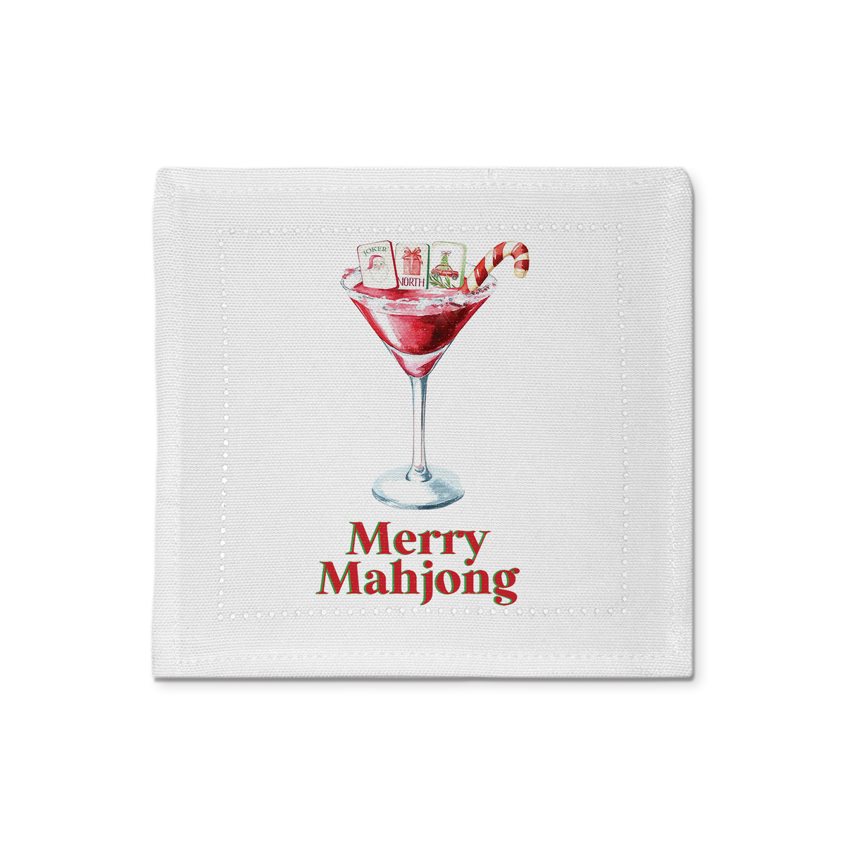 Cocktail Napkins (Set of 4) - Merry Mahjong Cocktail