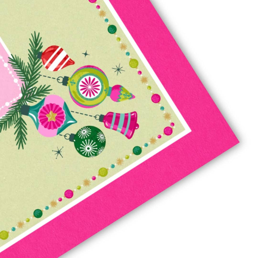 NEOPRENE Very Merry Mahj Mahjong Mat | Christmas | Pink