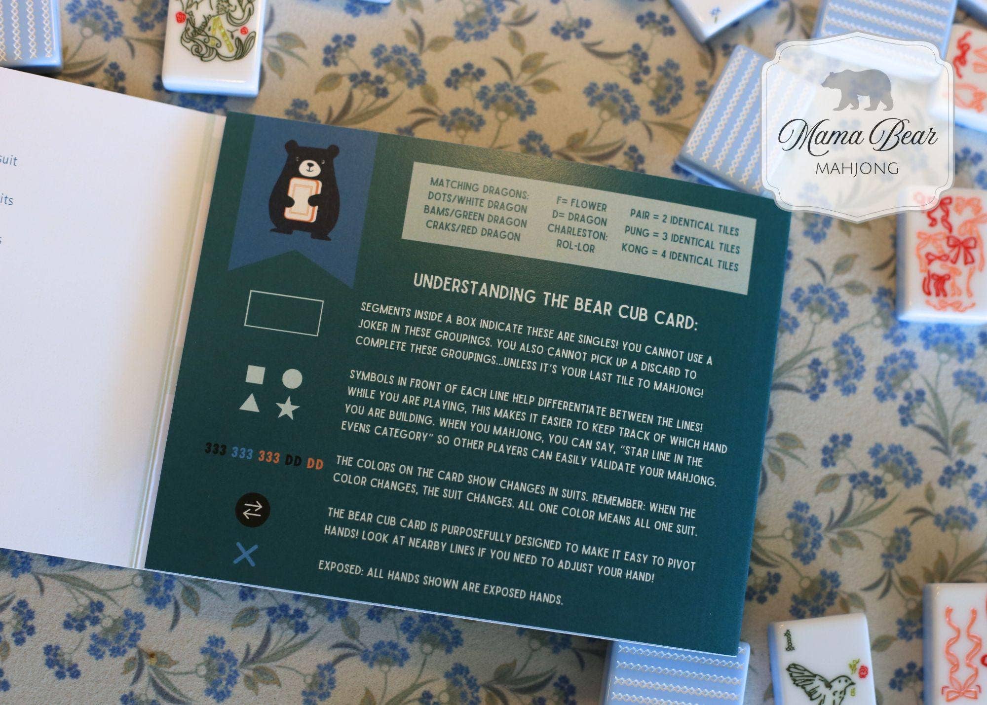 The Bear Cub Card: Mahjong for Kids and Beginners!