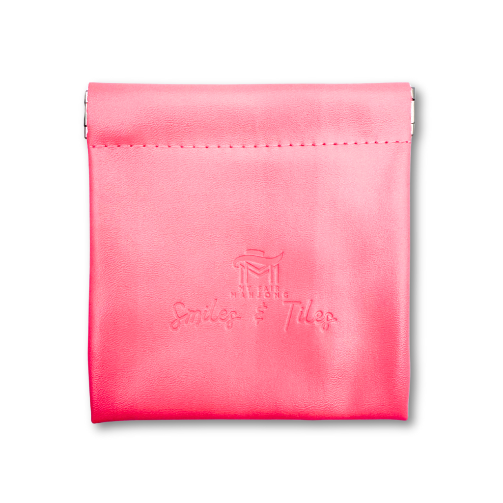 Coin, Dice, Extra Mahjong Tile Pouch  |  4x4" Bag  : Purple