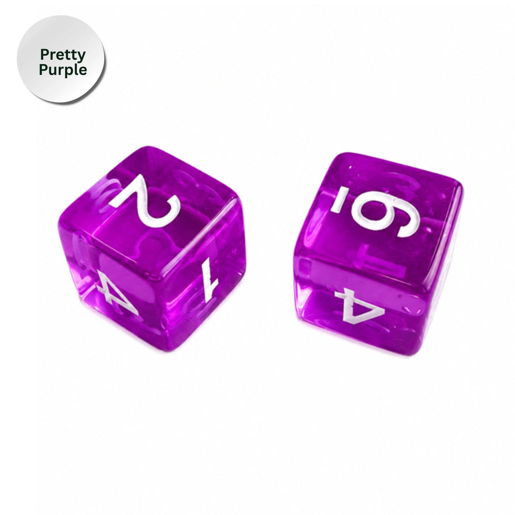 Colorful Jelly Translucent Mahjong Dice Gift Ready : Electric Lime