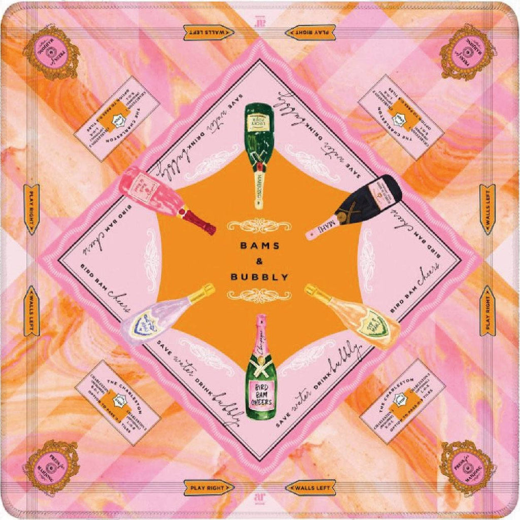 Bams & Bubbly Mahjong Mat: 33" x 33" Standard