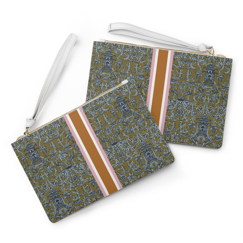 Britt Mills Mahjong Card Pouch (Faux-Leather): Palm Beach