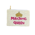 Ladies Mahjong Queen Themed Beaded Coin Purse