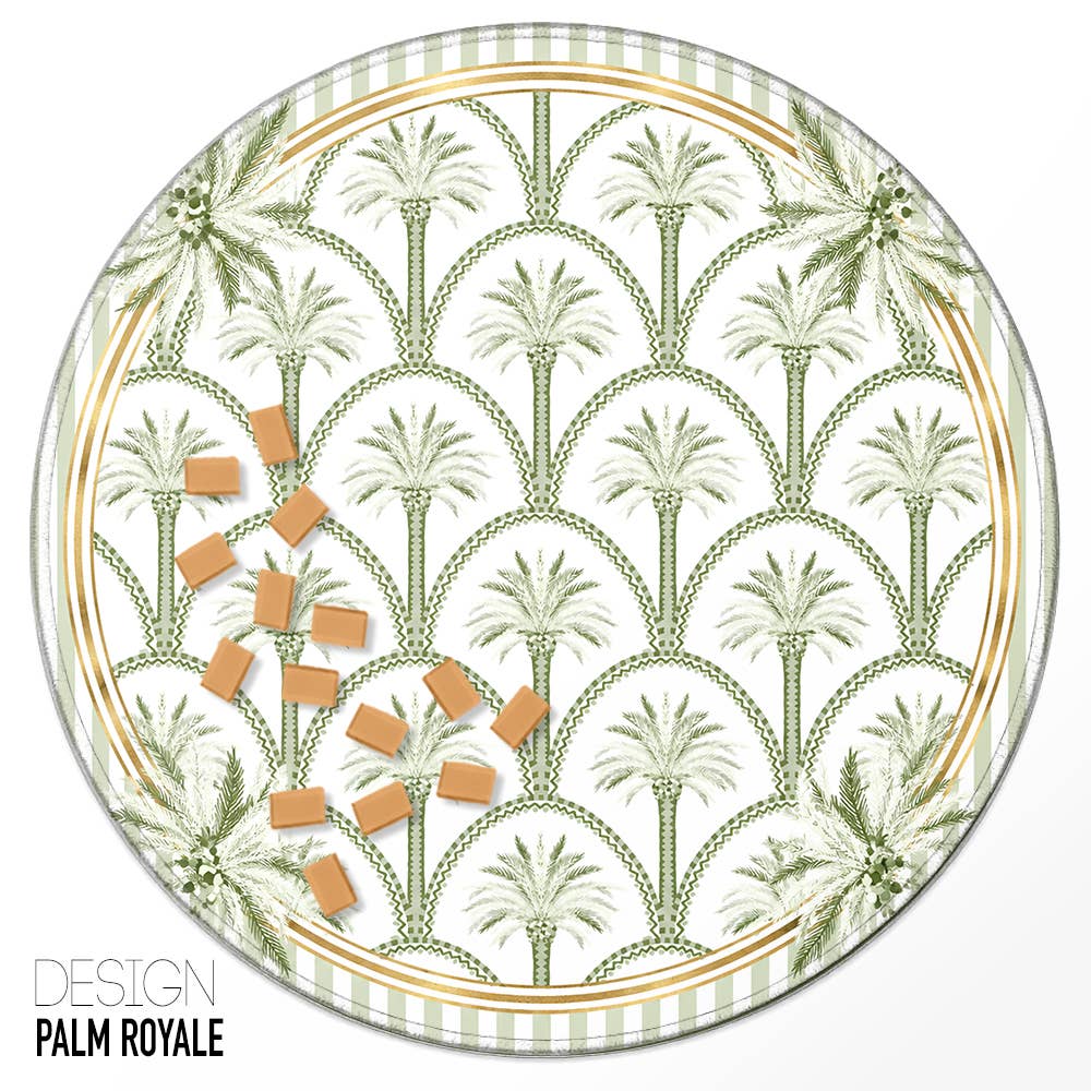 Round Mahjong Mat, Preppy, Grand Millenial: Palm Royale / Rolled