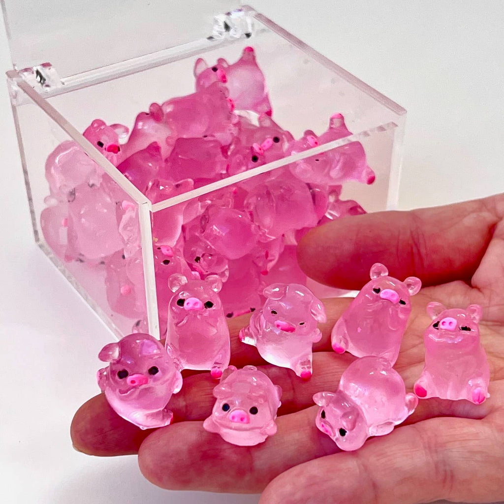Pink Piggy Miniature Figurines