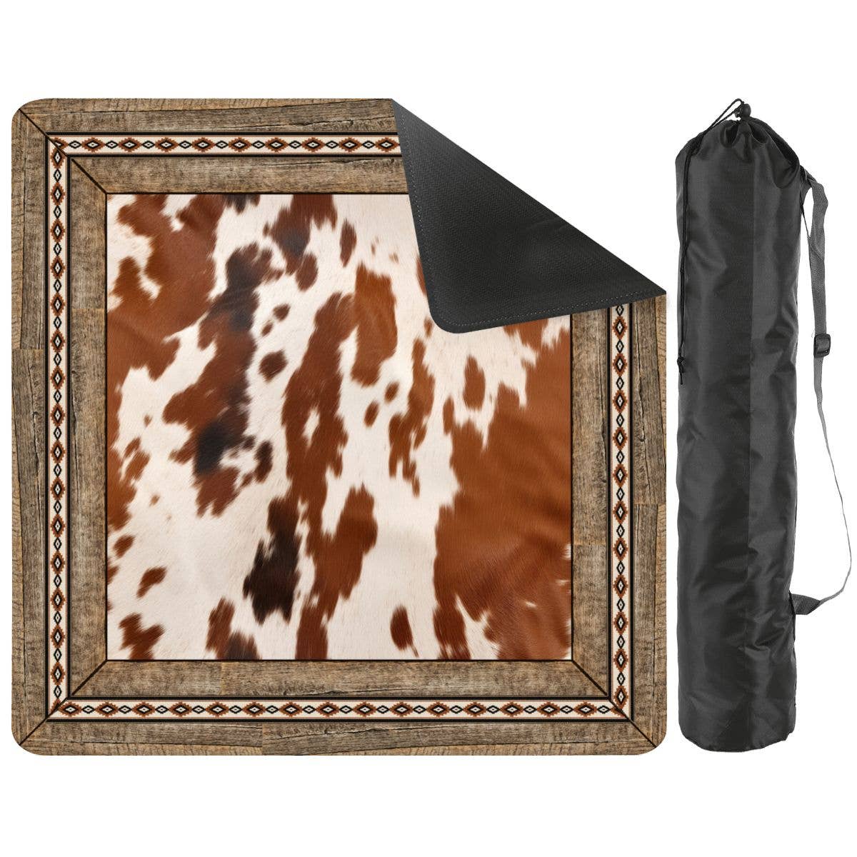 Cowhide Western Mahjong Mats | Cow Print Anders Ruff [Non Neoprene]: 31.5" x 31.5"
