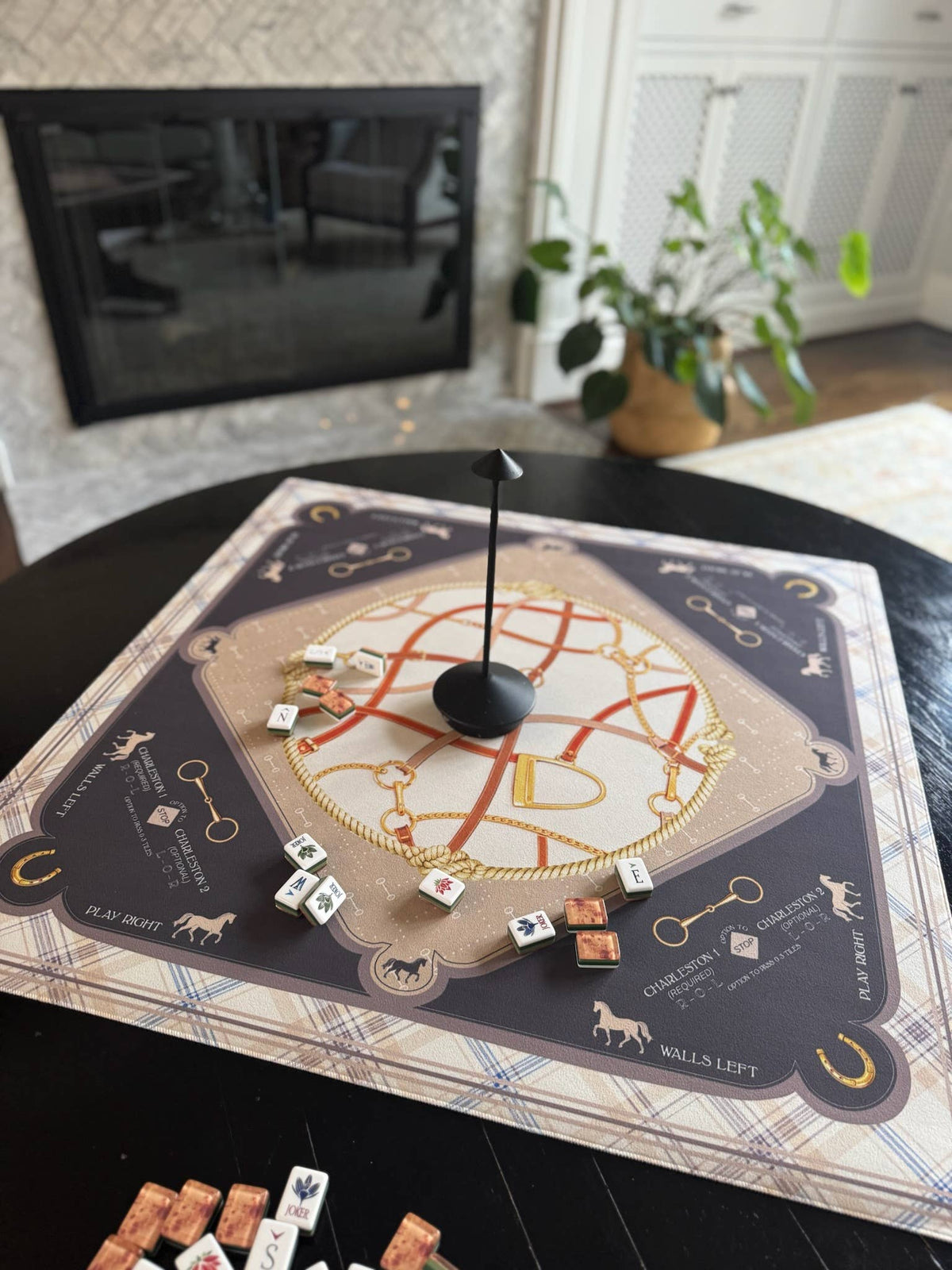 NEOPRENE Saddles & Silk Mahjong Mat | Equestrian