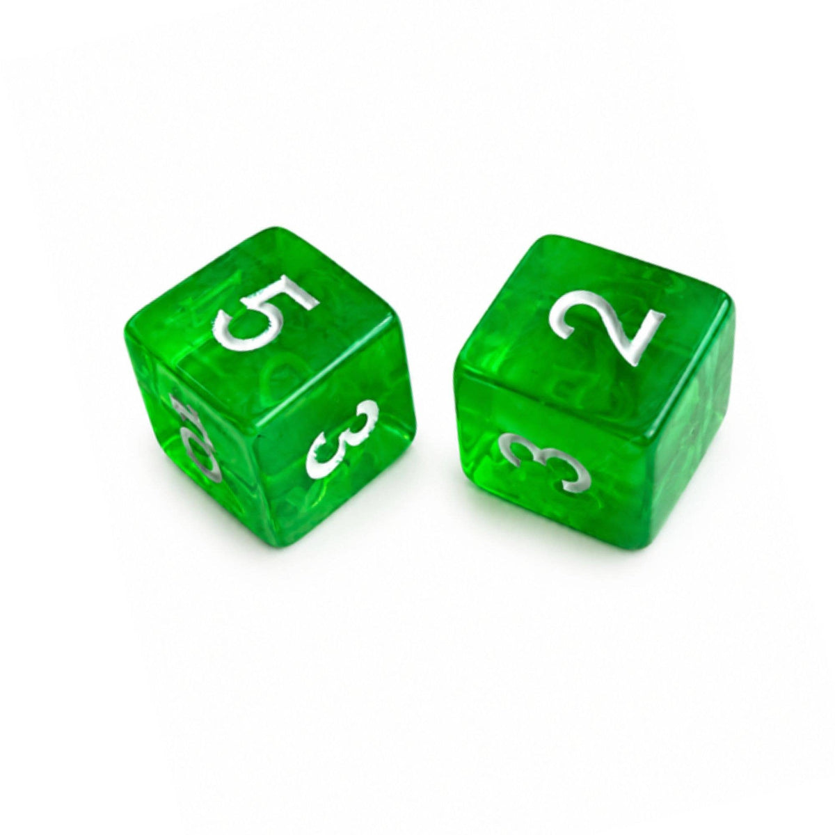 Colorful Jelly Translucent Mahjong Dice Gift Ready : Electric Lime