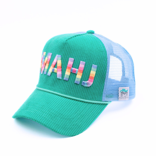 MAHJONG HAT | Corduroy Trucker | MAHJ: Green