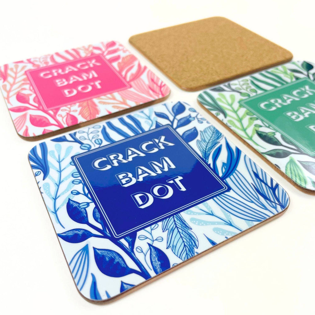 Mahjong Coasters, 4 Set. Colorful, Unique Mahjongg Gift for