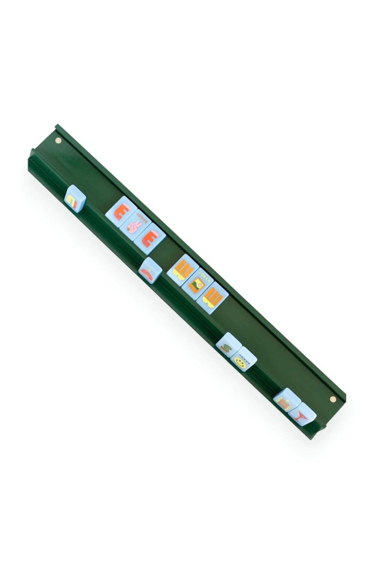 Mahjong Racks & Pushers (Set of 4): Dark Green