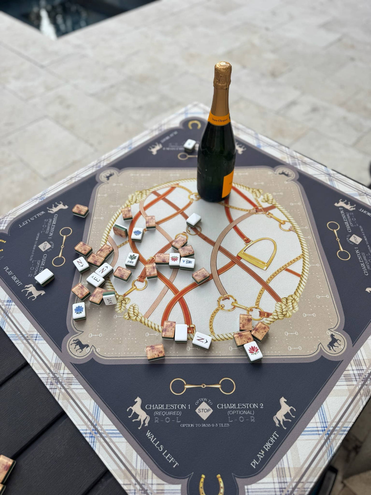 NEOPRENE Saddles & Silk Mahjong Mat | Equestrian