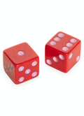 Dice (set of 2): Red with Light Pink
