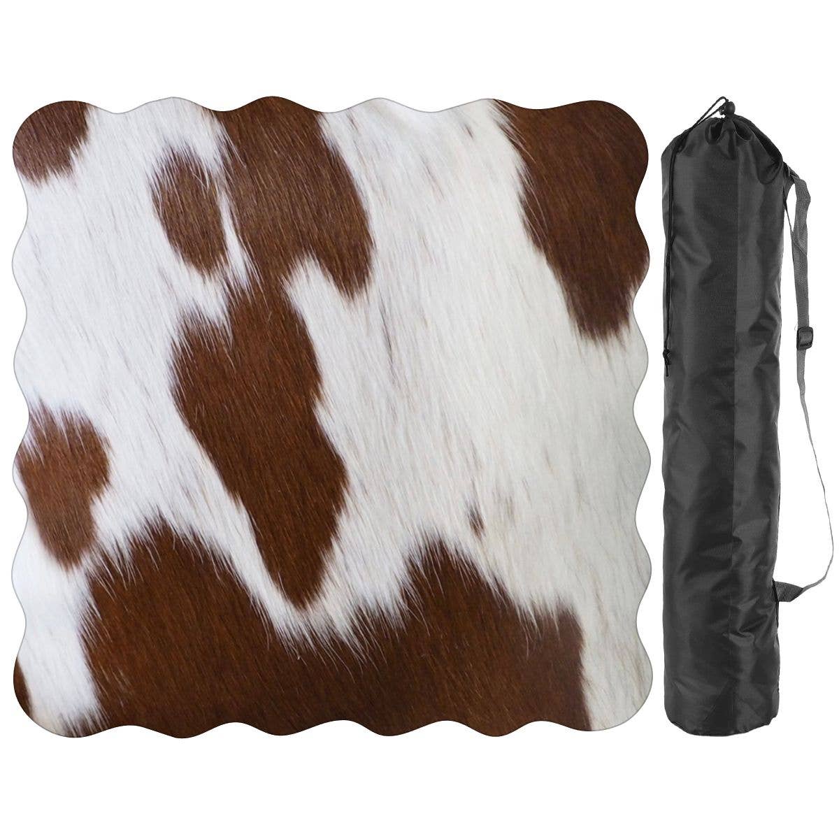 Cowhide Western Mahjong Mats | Cow Print Anders Ruff [Non Neoprene]: 31.5" x 31.5"