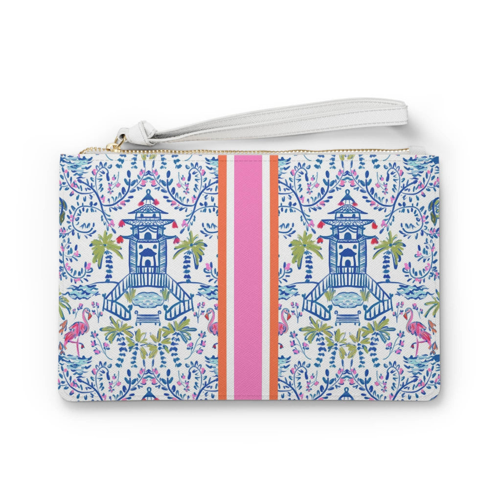 Britt Mills Mahjong Card Pouch (Faux-Leather): Palm Beach