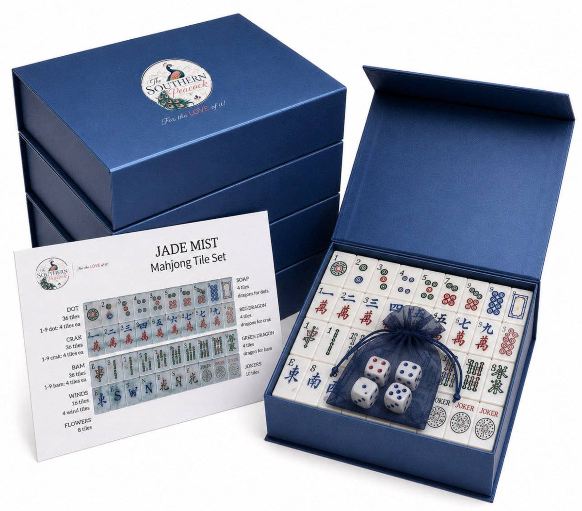 Blush and Bloom Mahjong Tile Set