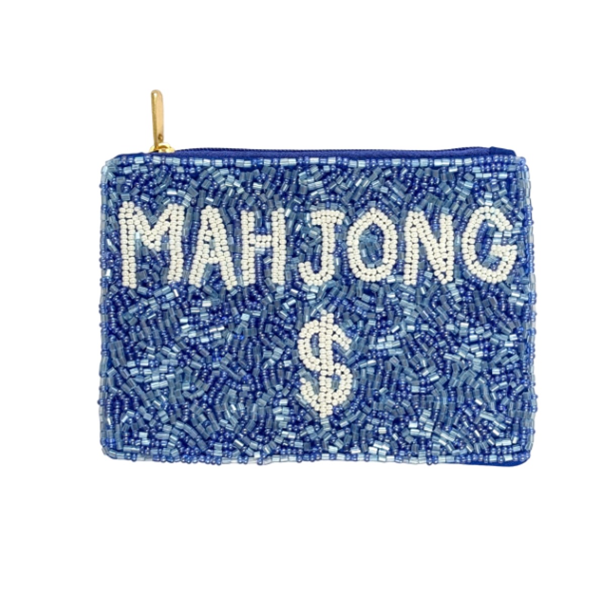 Ladies Mahjong Themed Beaded Coin Purse #4