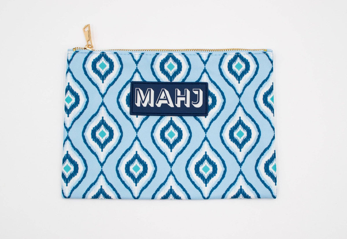 Premium Mahjong Card & Accessory Bag: Arrows- Blue Card & Accessory Bag