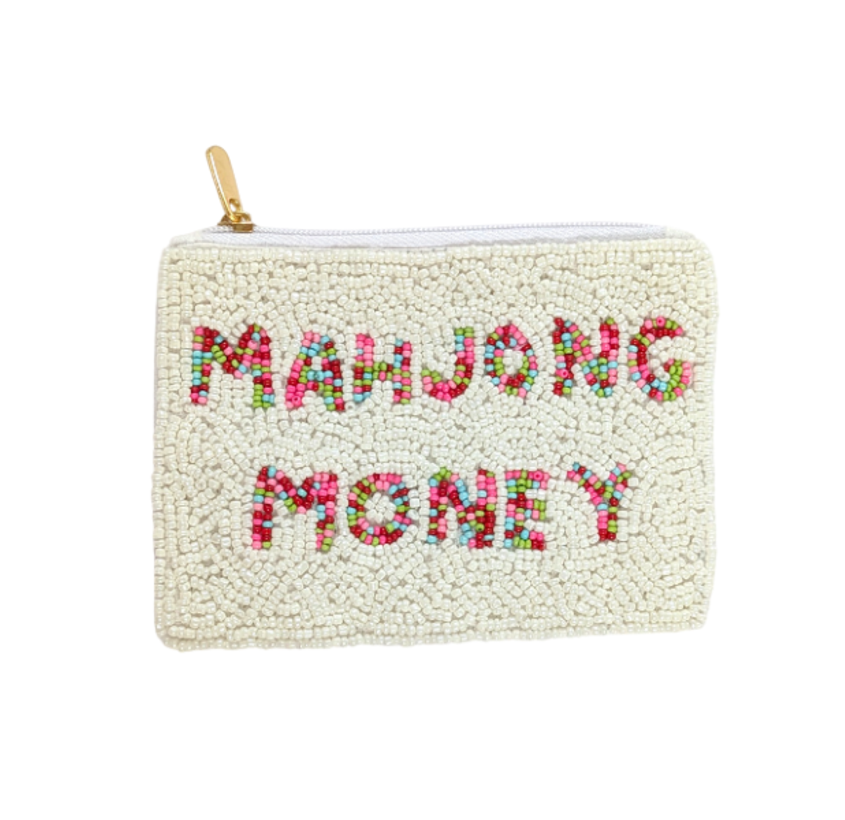 Ladies Mahjong Money Themed Beaded Coin Purse #2