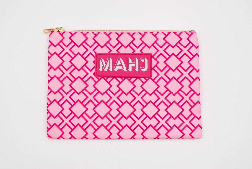 Premium Mahjong Card & Accessory Bag: Arrows- Blue Card & Accessory Bag