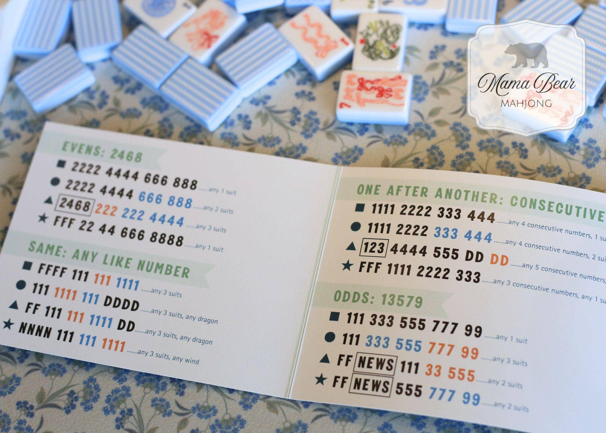 The Bear Cub Card: Mahjong for Kids and Beginners!