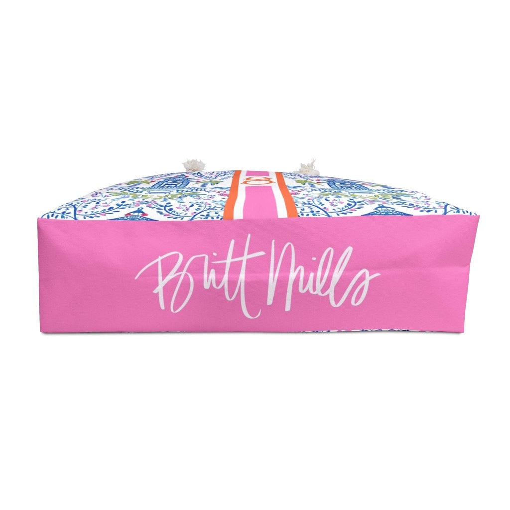 Britt Mills Mahjong Tote Bags: Chinoiserie Palms