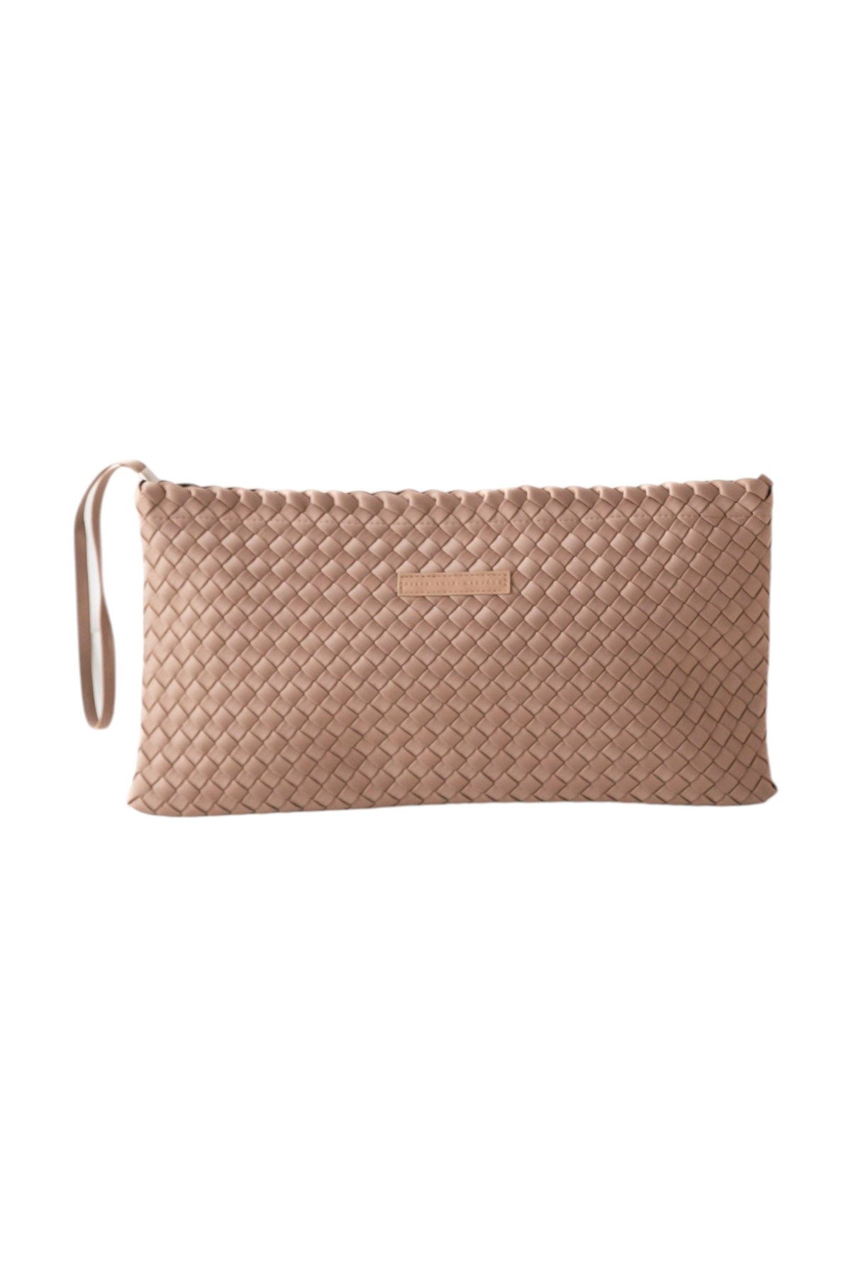 Woven Mahjong Tile Bag: Bright Pink