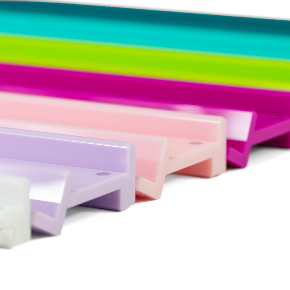MAHJONG RACKS | Premium Acrylic | 4 Racks + 4 Pushers: Solid Macaron Green