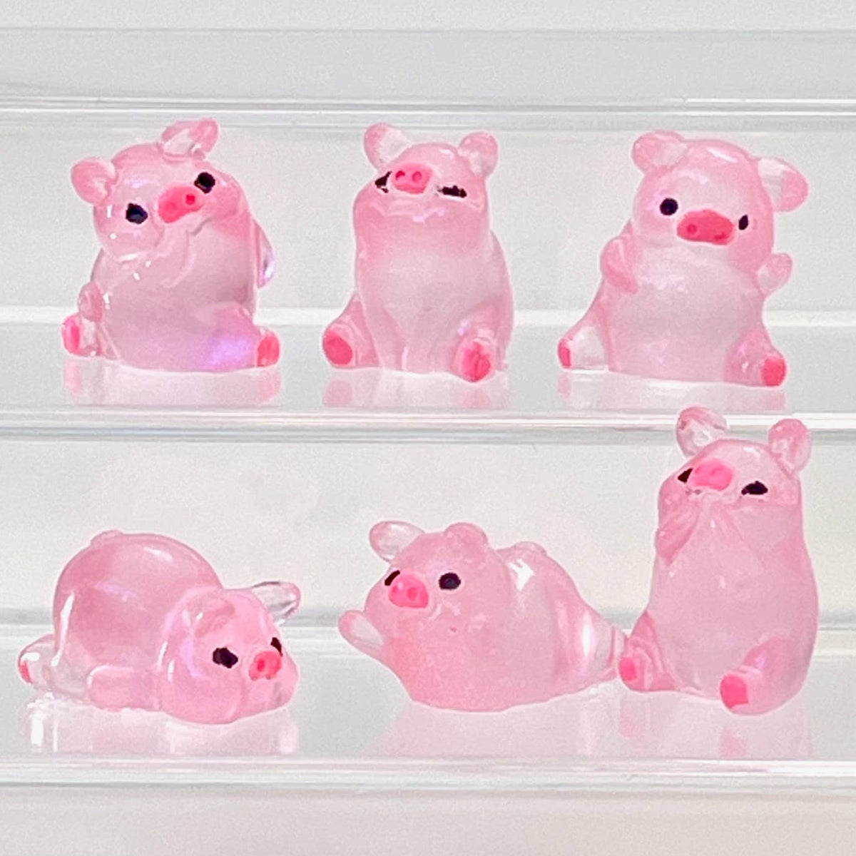 Pink Piggy Miniature Figurines