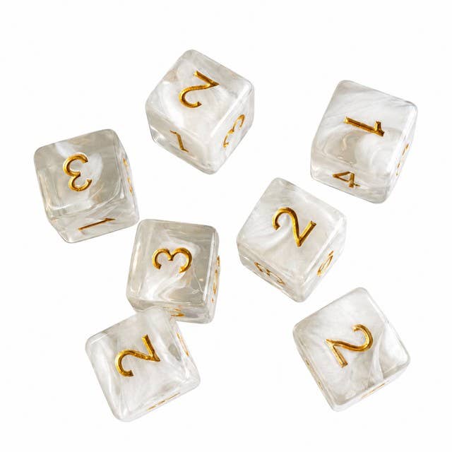 Swirl Translucent Mahjong Dice Gift Ready  : Cloudy Swirl