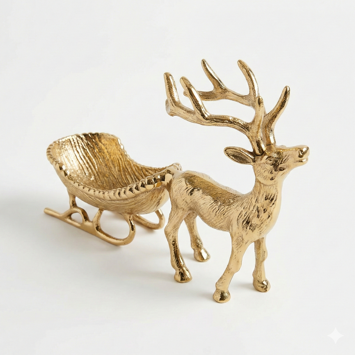 Gold Reindeer Nut Bowl