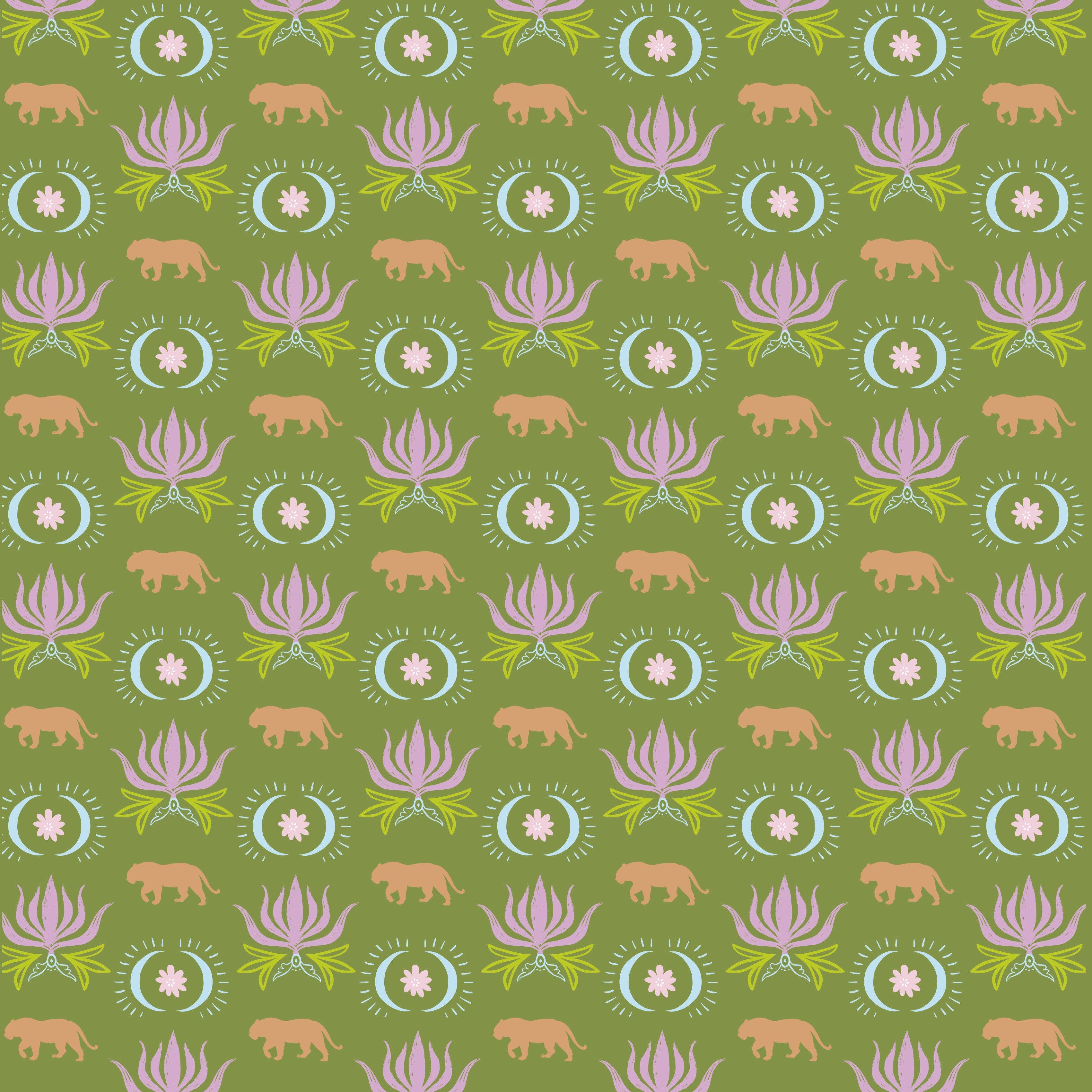 Moon Tiger Double-Sided Mahjong Mat