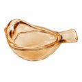 Glass Bird Dice Holder – Mahjong Game Accessory: Amber
