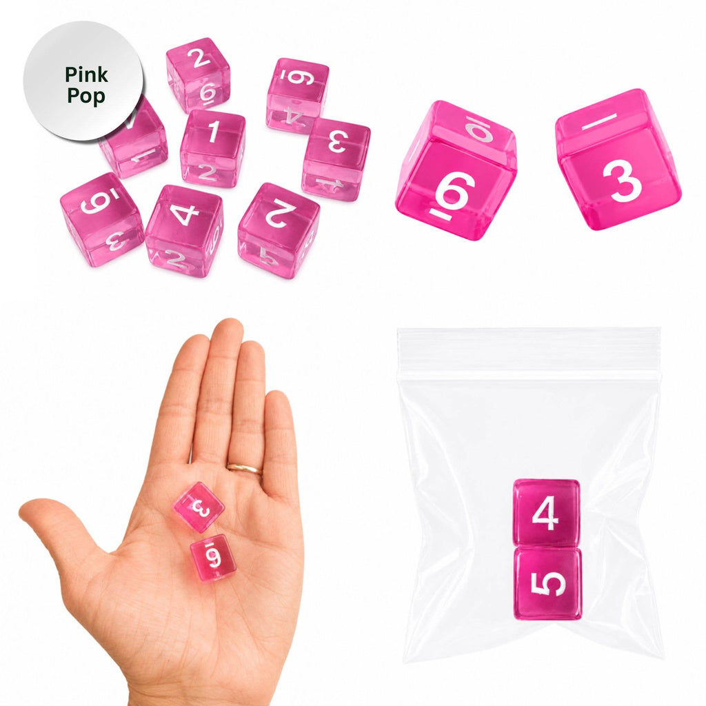 Colorful Jelly Translucent Mahjong Dice Gift Ready : Electric Lime