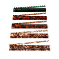 Acrylic Mahjong Push Rack – Tortoiseshell Style Tile Organizer for American Mahjong: 17‘’-Orange