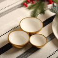 Gold White Cluster Bowls