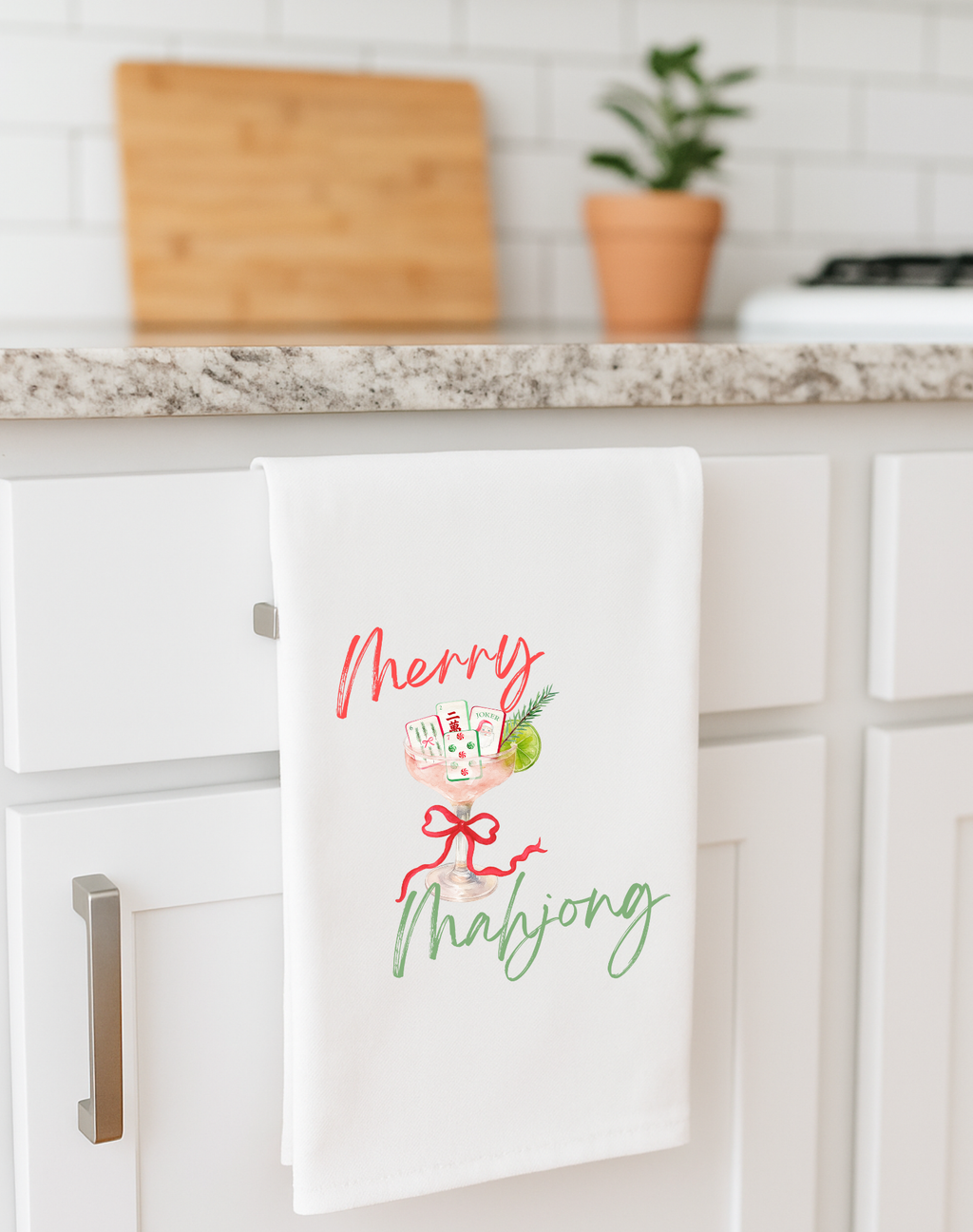 Mahjong Christmas gift towel holiday cute hostess gift
