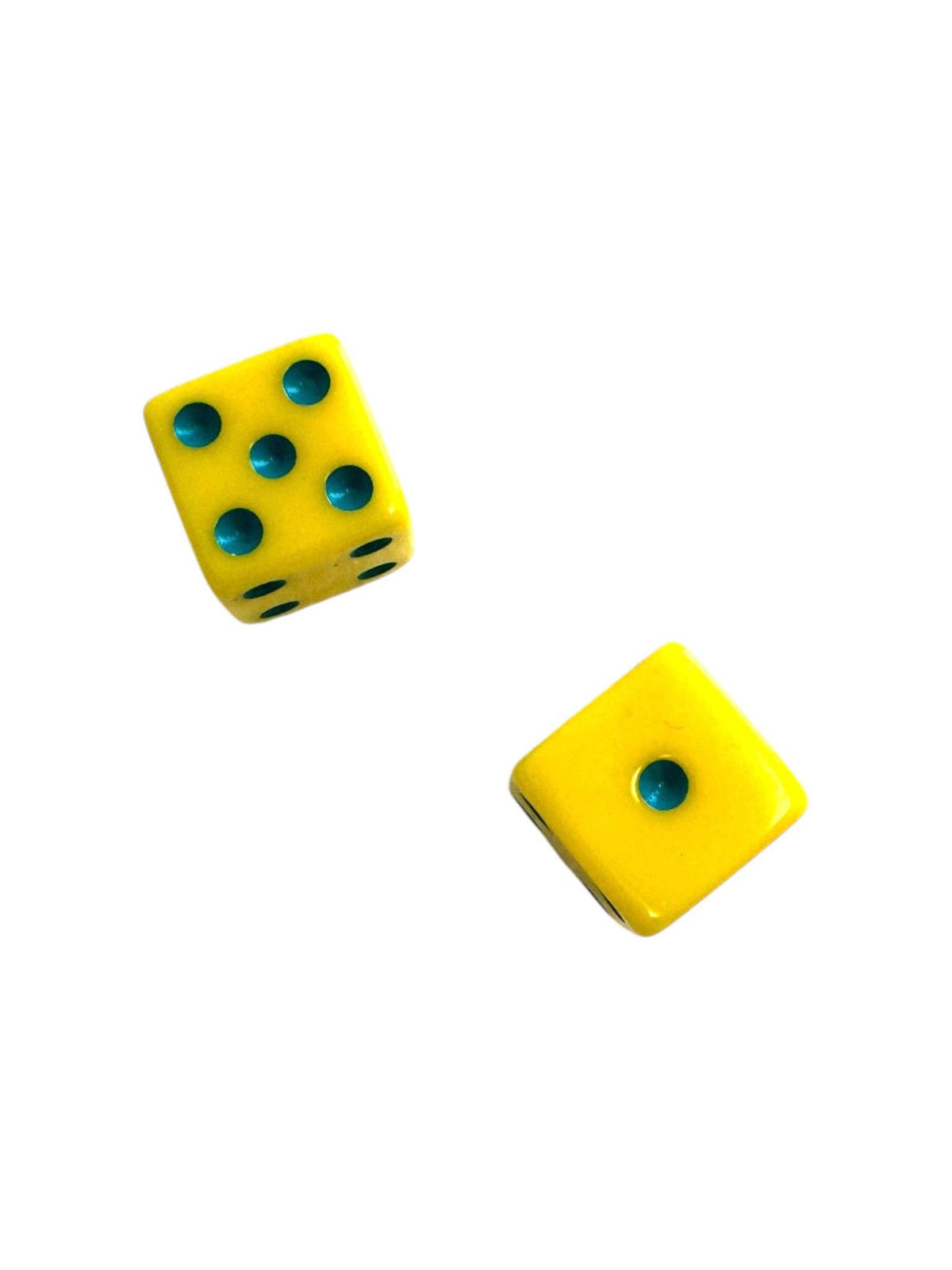 Dice (set of 2): Light Pink with Chartreuse