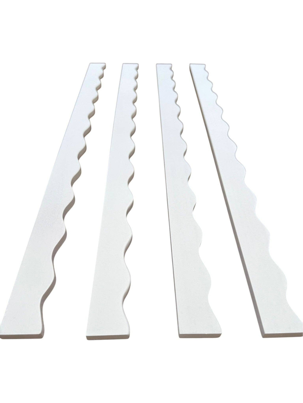 Wavy Mahjong Rack Pusher Set - White
