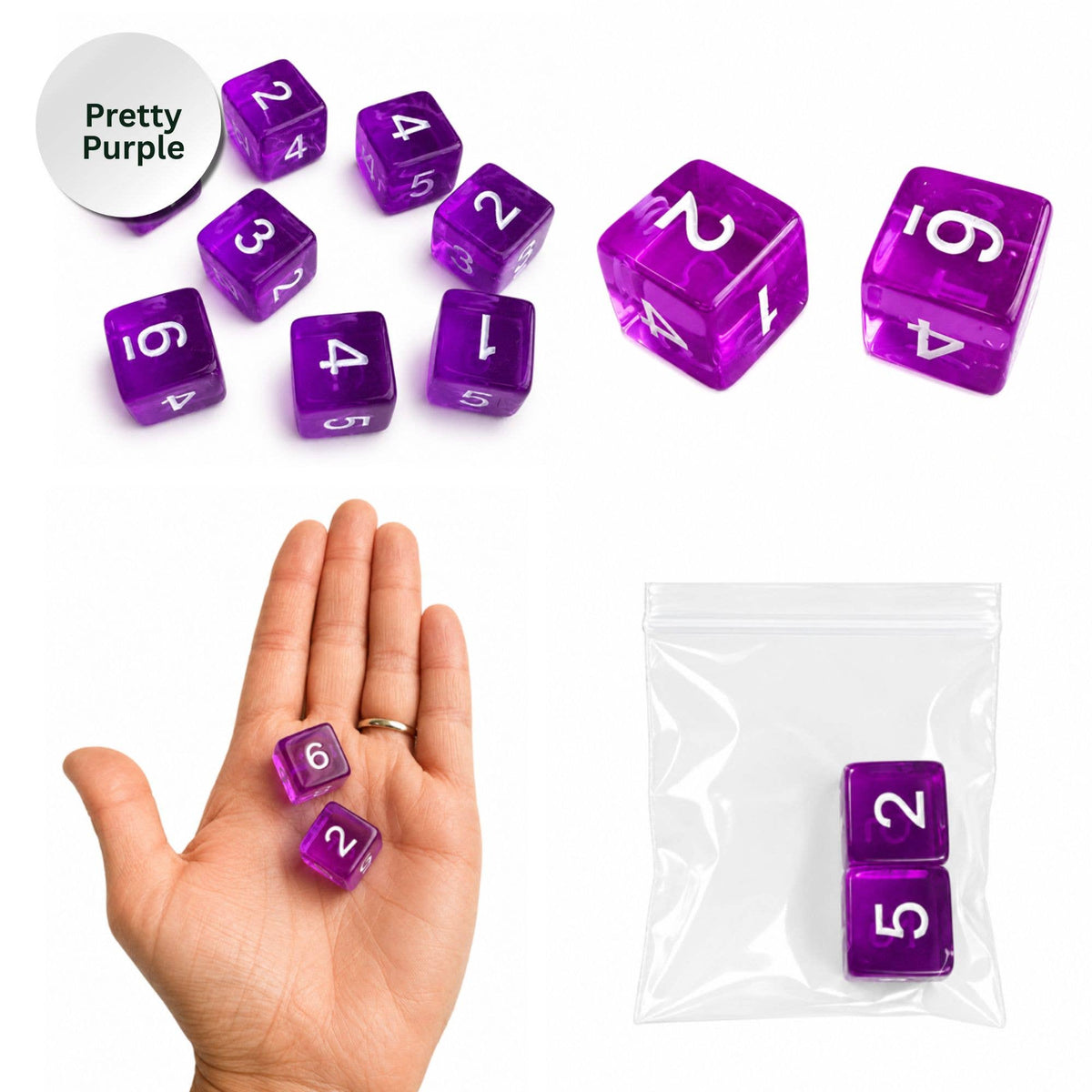 Colorful Jelly Translucent Mahjong Dice Gift Ready : Electric Lime